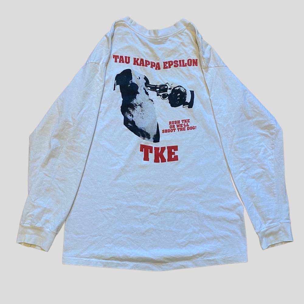 Vintage TKE Rush College Dog T-shirt